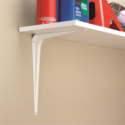 grey metal shelf brackets|white shelf brackets home depot.